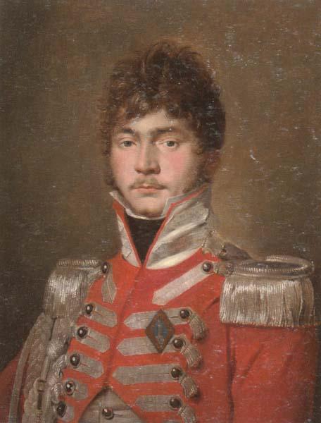 unknow artist Portrait of an officer,half-length,wearing a red coat and the swedish military order of the sword oil painting image